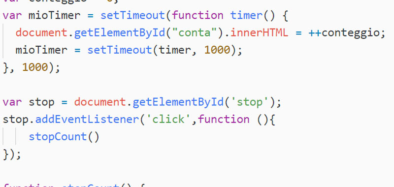JavaScript setTimeout timer clearTimeOut